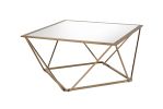 Fogya Coffee Table; Mirrored &amp; Champagne Gold Finish 86055