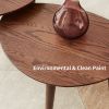 Center Table Low Table 100% Solid Oak Wood Top Plate Desk Pebble Shaped Natural Wooden Coffee Table Width 58 x Depth 40 x Height 85 cm Desk Work from