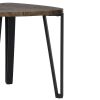 Nesting Coffee Table; Set of 3 End Tables for Living Room; Stacking Side Tables; Wood Look Accent Furniture with Metal Frame - WALNUT & BLACK