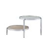 Abbe Coffee Table in Glass &amp; Chrome Finish LV00572