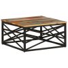 vidaXL Coffee Table 26.8"x26.8"x13.8" Solid Reclaimed Wood