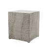 Outdoor Faux Wood Stump Side Table Coffee Table; Side table ; End Table Accent table Square White