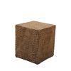 Outdoor Faux Wood Stump Side Table Coffee Table; Side table ; End Table Accent table Square Antique Yellow