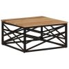 vidaXL Coffee Table 26.8"x26.8"x13.8" Solid Acacia Wood