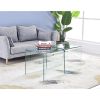 Small Clear Glass Side &amp; End Table; Tempered Glass End Table Small Coffee Table