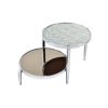 Abbe Coffee Table in Glass &amp; Chrome Finish LV00572