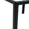 Nesting Coffee Table Set of 2; Square Modern Stacking Table with Tempered Glass Finish for Living Room; Transparent