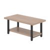 coffee table wooden steel light brown