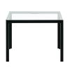 Nesting Coffee Table Set of 2; Square Modern Stacking Table with Tempered Glass Finish for Living Room; Transparent