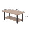 coffee table wooden steel light brown