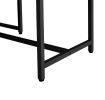 Modern Nesting Coffee Tables Set; Marble BLACK; 2pc