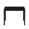 Coffee Table Set of 2; Square Modern Table with Tempered Glass Finish for Living Room; Black