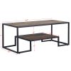 Idella Coffee Table; Rustic Oak &amp; Black Finish LV00324