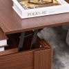 Lift 41&quot; Lift Top Coffee Table and Lift Tabletop Brown