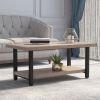 coffee table wooden steel light brown