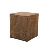 Outdoor Faux Wood Stump Side Table Coffee Table; Side table ; End Table Accent table Square Antique Yellow