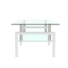 White Coffee Table; Clear Coffee Table; Modern Side Center Tables for Living Room; Living Room Furniture