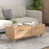 Coffee Table Brown 31.5"x15.7"x11.8" Engineered Wood&Solid Wood Pine