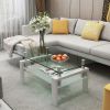 White Coffee Table; Clear Coffee Table; Modern Side Center Tables for Living Room; Living Room Furniture