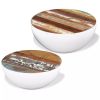 vidaXL Two Piece Bowl Shaped Coffee Table Set Solid Reclaimed Wood