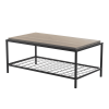 Collis Industrial Rectangle Wood and Metal Coffee Table