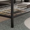 Collis Industrial Rectangle Wood and Metal Coffee Table