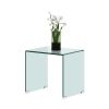 Whole Tempered Glass Coffee Table Clear End Table Transparent SideTable for Room