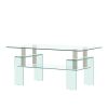 Tempered Glass Coffee Table Clear Table Transparent Coffee Table for Room