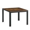 Nesting Coffee Table Set of 2;  Square Modern Stacking Table with Wood Finish for Living Room