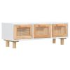 Coffee Table White 31.5"x15.7"x11.8" Engineered Wood&Solid Wood Pine