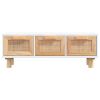 Coffee Table White 31.5"x15.7"x11.8" Engineered Wood&Solid Wood Pine