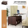 Lift Top Coffee Table with Storage Lower Shelf