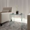 Whole Tempered Glass Coffee Table Clear End Table Transparent SideTable for Room