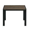 Nesting Coffee Table Set of 2;  Square Modern Stacking Table with Wood Finish for Living Room