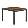 Nesting Coffee Table Set of 2;  Square Modern Stacking Table with Wood Finish for Living Room