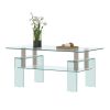 Tempered Glass Coffee Table Clear Table Transparent Coffee Table for Room