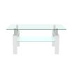 White Coffee Table; Clear Coffee Table; Modern Side Center Tables for Living Room; Living Room Furniture