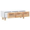 Coffee Table White 31.5"x15.7"x11.8" Engineered Wood&Solid Wood Pine