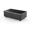 Modern Smart Coffee Table with Built-in Fridge; Bluetooth Speaker; Wireless Charging Module; Touch Control Panel; Power Socket; USB Interface; Outlet