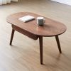 Capsule centre table Low table Table with drawers 100% solid wood Top board Desk Coffee table W 120 x D 52 x H 46 cm Study table Work from home Easy t