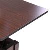 Lifting coffee table with cabinet-dark coffee color