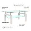 White Coffee Table; Clear Coffee Table; Modern Side Center Tables for Living Room; Living Room Furniture