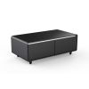 Modern Smart Coffee Table with Built-in Fridge; Bluetooth Speaker; Wireless Charging Module; Touch Control Panel; Power Socket; USB Interface; Outlet