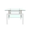 White Coffee Table; Clear Coffee Table; Modern Side Center Tables for Living Room; Living Room Furniture