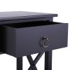 X-shaped bedside table with single drawer coffee table for bedroom living room - Set of 2