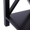 X-shaped bedside table with single drawer coffee table for bedroom living room - Set of 2